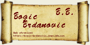 Bogić Brdanović vizit kartica